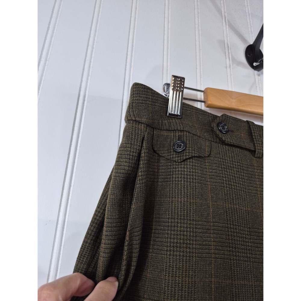 Lauren RL Brown Glen Plaid 100% Wool Wide Leg Trousers Pants
14W 36x30 Preppy - Picture 3 of 8